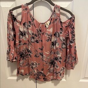 Pink Floral Blouse